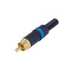 NYS 373-6 RCA Tulp kabeldeel zwart met blauwe codering
