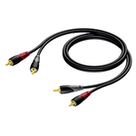 CLA800/1.5 RCA aansluitkabel stereo tulp verguld - 1,5m