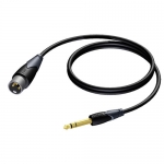 CLA724/1.5 Verloopkabel 6,3mm jack stereo naar XLR male verguld - 1,5m