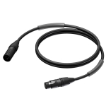 PRA902/3 Microfoonkabel met zwarte Neutrik XLR connectoren - 3,0m