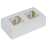 WB45D/W muur montagebox voor 2x insert, kleur wit