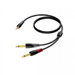 CLA713/3 Verloopkabel 3,5mm jack naar 6,3mm jack(2x) - 3,0m