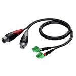 CLA835/0.5 Verloopkabel 2x XLR female naar 2x phoenix terminalblock