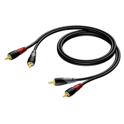 CLA800/1.5 RCA aansluitkabel stereo tulp verguld - 1,5m