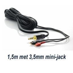 HD 580/600 kabel ingekort 1,5m met 3,5mm plug