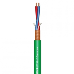 Stage 22 Highflex microfoonkabel 2x0,22mm groen, knip p/m