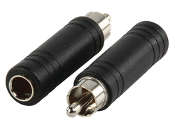 Verloopplug van RCA male naar 6,3mm mono Jack