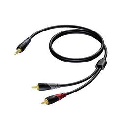 CLA711/3 Verloopkabel 3,5mm jack naar RCA(2x) - 3,0m