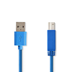 USB 3.2 kabel A-male naar B-male - 2m